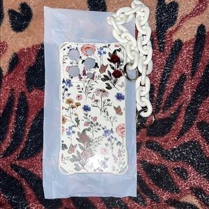 Floral Phone Case with Chain